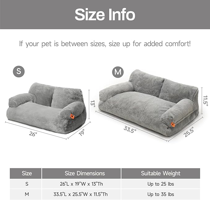 MEWOOFUN Cat Bed for Indoor Cats, Washable Dog Beds for Small Medium Dogs & Cats, Fluffy Cat Couch