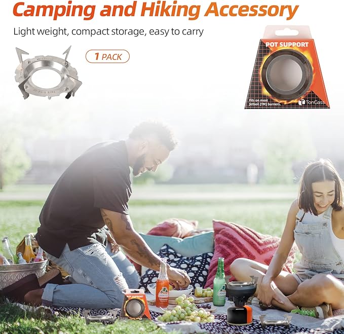 TonGass Camping Stoves Pot Support Compatible with Jetboil Stove Pots Support Stainless Steel