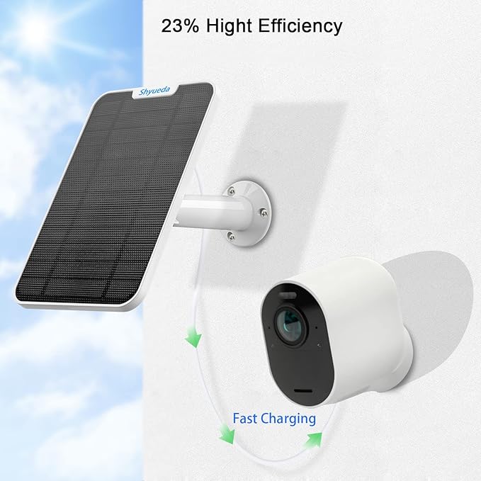 4W Solar Panel Charging Compatible with Arlo Pro 3/Pro 4/Pro 5S/Ultra/Ultra 2 only, with 13.1ft