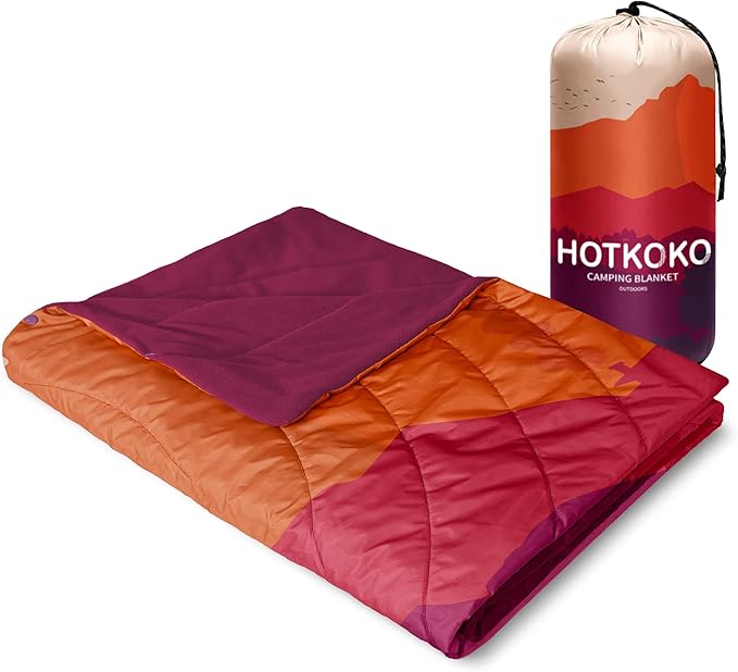 Waterproof Stadium Blanket, Soft Warm Fleece Camping Blanket Wearable Camp Blanket for Outdoor