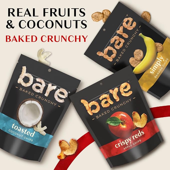 Bare Baked Crunchy, Apples Fuji & Reds, 0.53 Ounce (Pack of 16)