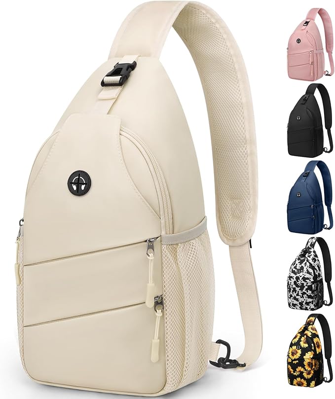 Crossbody Bags for Women Men Trendy Sling Bag Bakpack Casual Chest Bag with Convertible Shoulder