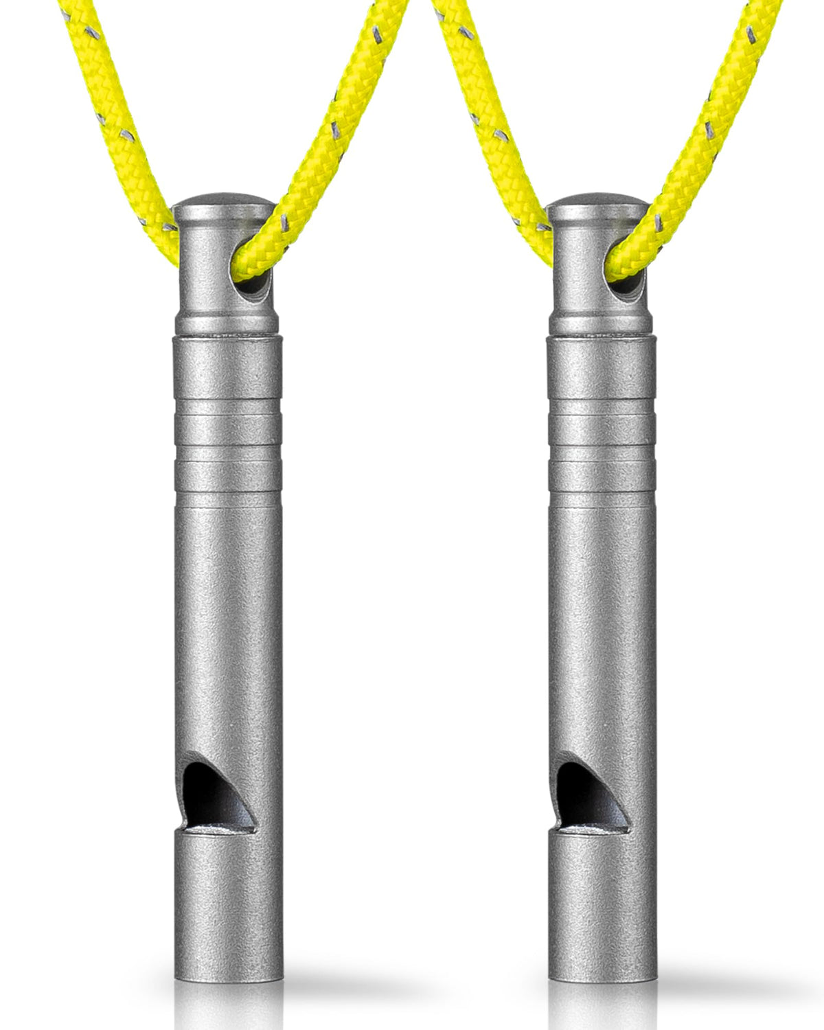 TISUR Titanium Emergency Whistle,Dog Whistle (Gray-2PCS)