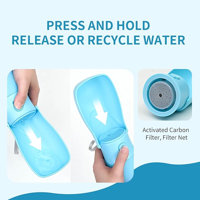 Dog Water Bottle, Travel Puppy Water Bowl, Leak Proof Portable Puppy Water Dispenser, Foldable Dog