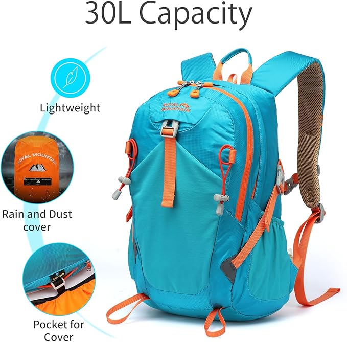 Hiking Backpack 30L Foldable Travel Daypack For Women Men,Camping Daypack Backpacks