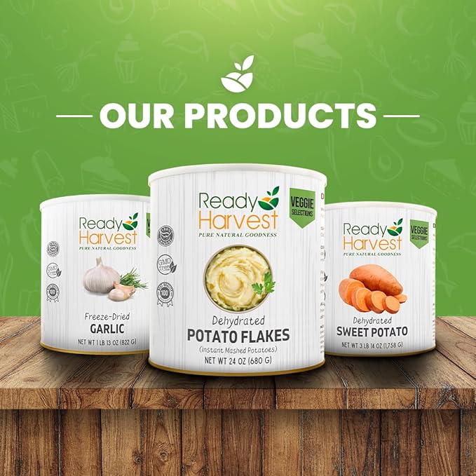Ready Harvest Dehydrated Food - Potato Flakes | Emergency Food | Instant Mashed Potatoes | #10 Can