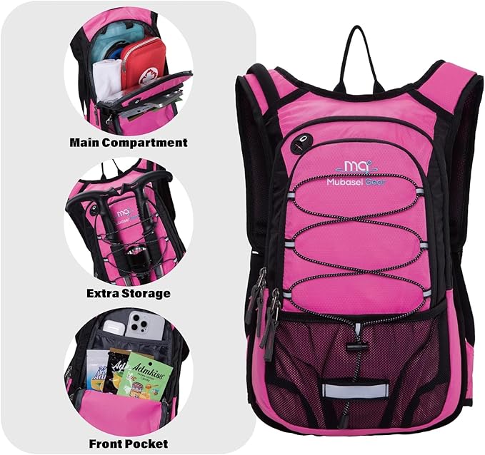15L Insulated Hydration Backpack Pack with 2L Water Bladder Lightweight Hiking Backpack Bag for