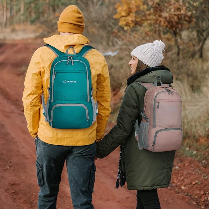 ZOMAKE Lightweight Packable Backpack 30L, Foldable Hiking Backpacks Water Resistant Compact Folding