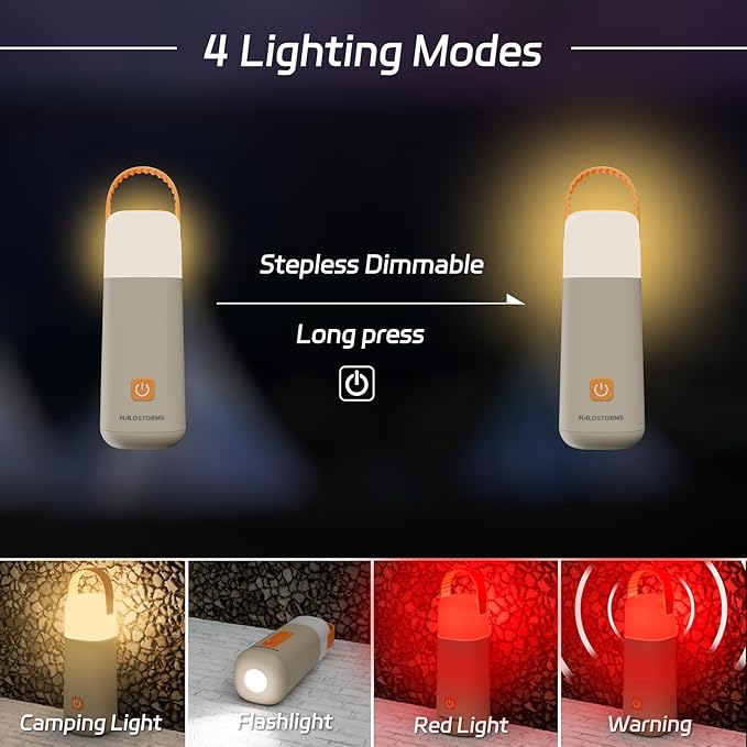 Camping Lantern, 350 Hours Running Time Rechargeable Lantern, 3200mAh Lantern Flashlight with 4