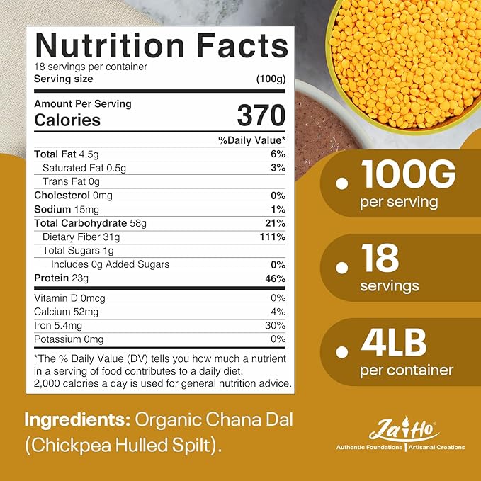 Jai Ho Certified Organic Kabuli Chana Garbanzo Beans 4 lb | Chickpeas Lentils | Indian Kabuli Chole