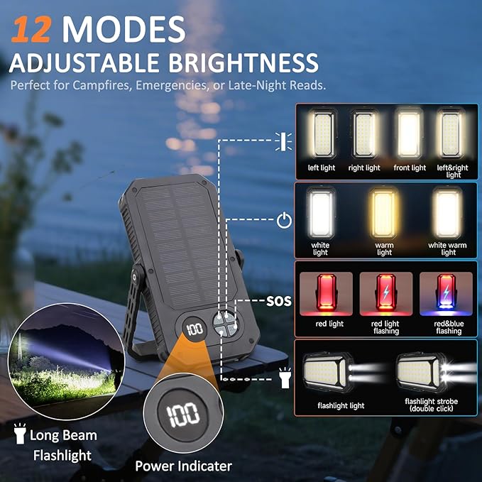 Camping Lantern LED Rechargeable - up to 120+ Hours, 10000mAh Portable Camping Lights with Redlight
