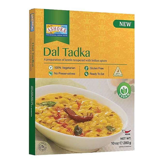 Ashoka Meals 1932, Plant-Based Lentils Curry, All-Natural Ready to Eat Meals, Authentic Dal Tadka