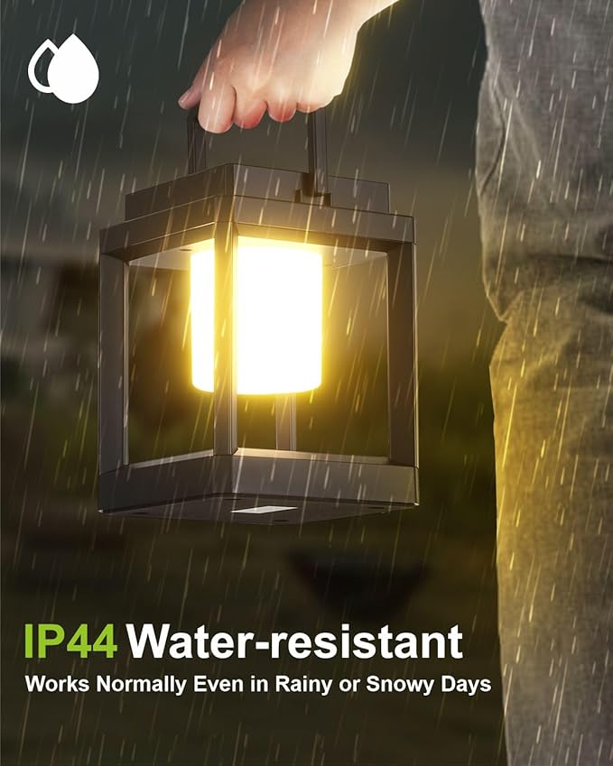 Outdoor Table Lamp, Led Lamps for Nightstand, Solar Lanterns Outdoor Hanging for Patio Waterproof