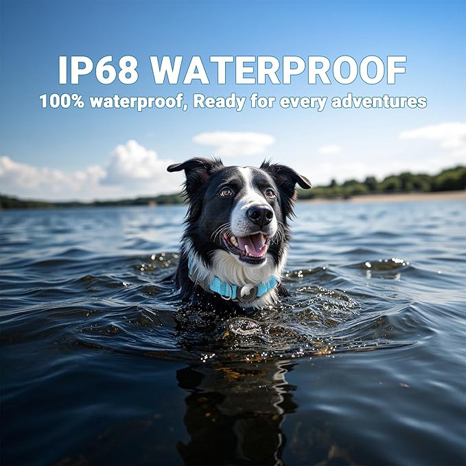 AirTag Dog Collar, IP68 Waterproof Integrated Air Tag Dog Collars with Reflective, Ultra-Durable