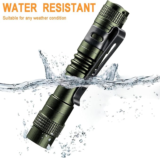 Beieverluck 10 Pack Small Mini Flashlights, Pocket Flashlight Penlight with Clip, Tactical Pen