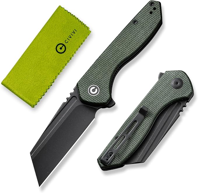 CIVIVI Pocket Knife for Men, ExOne Folding Knife with Flipper, 2.94" Nitro-V Reverse Tanto Blade