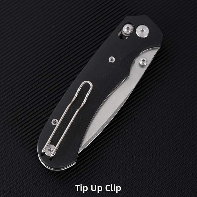 Folding Knife,Pocket Knife,3.31??154CM Blade,Erogonomic Canvas Micarta Handle,Survival Camping