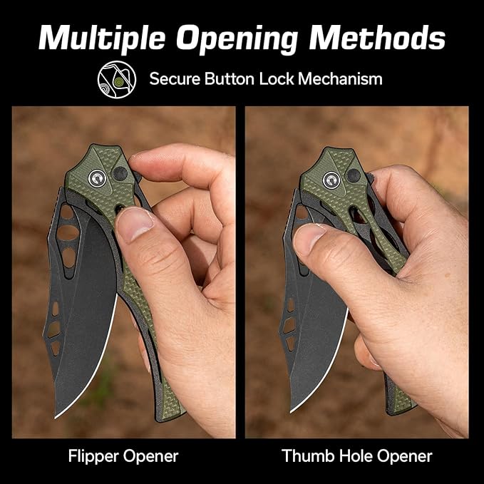 CIVIVI Pocket Knife for Men, Biophase Flipper Tactical Folding Knife, 3.48" Nitro-V Blade Aluminum