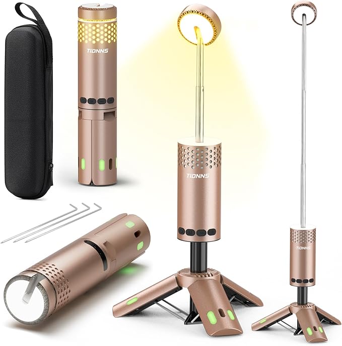 Camping Lights Rechargeable, Detachable Camping Lantern with Stand, Telescopic Waterproof Camp