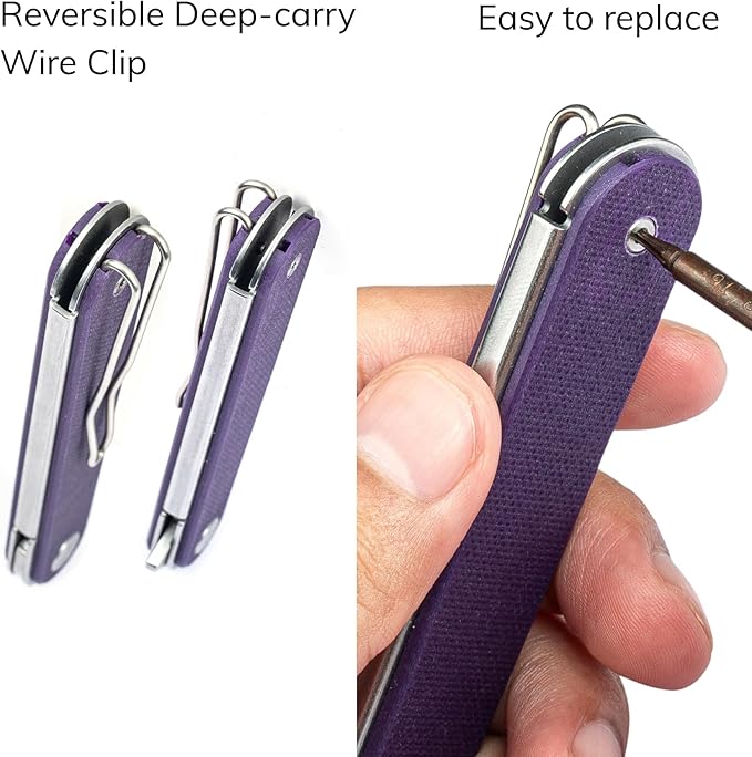 REALSTEEL IRIS Pocket Knife, Folding Knife, Flipper, Liner Lock, 2.99" 12C27 Steel Blade