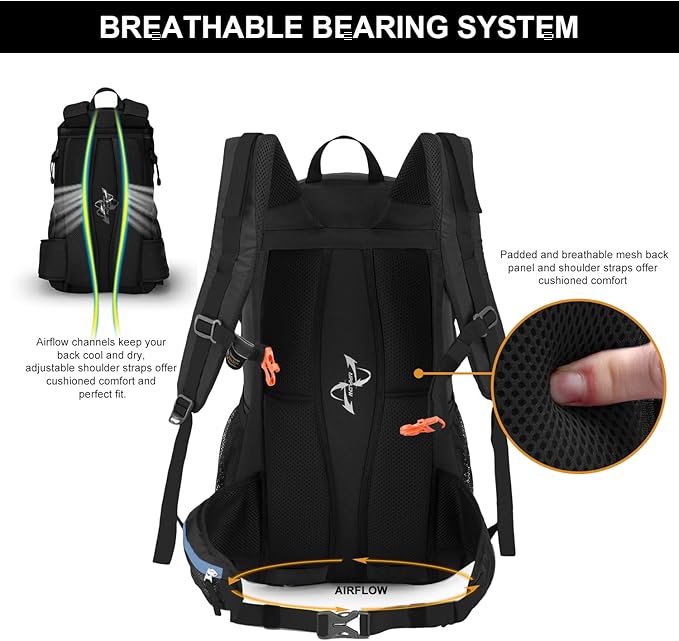 MOUNTAINTOP 25L/40L Hiking Backpack,Lightweight Travel Backpack for Men Women Outdoor Backpacking