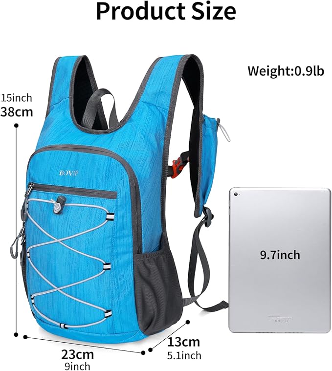 BOVIP 20L Hiking Backpack Lightweight Packable Hiking Daypack Small Travel Outdoor Foldable