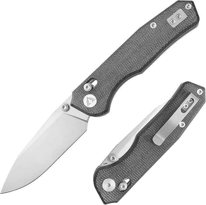 CMB Explorer Micarta Handle 14C28N Steel Blade Crossbar Lock Knife Pocket Folding Tactical Survival