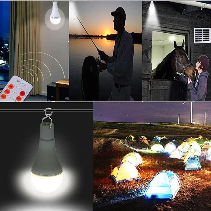 Solar Light Bulb Portable 350LM Solar Powered Camping Light Led Lantern Outdoor for Lamp Light