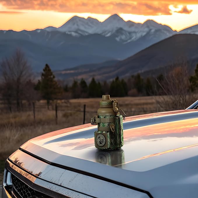 Combat Canteen - 32oz Insulated Water Bottle with Paracord Handle, Stainless Steel Water Jug with