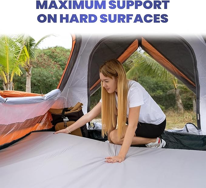 Hazli Matrix Comfort-Cell Memory Foam Camping Mattress Pad - Roll Up Mattress for Adults - Portable