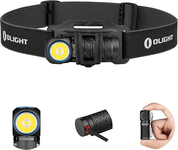 OLIGHT Perun 2 Mini Headlamp 1100 Lumens LED Head Flashlight, Rechargeable Headlight with Red Light
