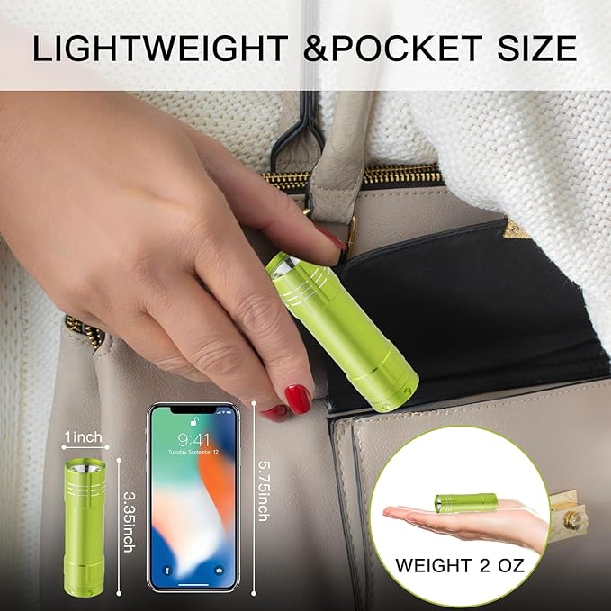 KunHe 180 Pack Small Mini Cheap Flashlights for Kids Bulk with Batteries Aluminum LED Bulk