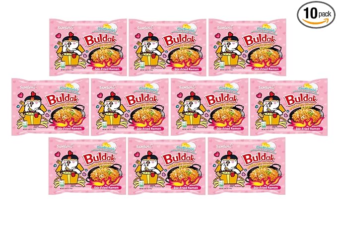 KF GOODIES Korean Ramen Variety Pack Gift Box (10 Count) ??Spicy Buldak Noodle Assortment for
