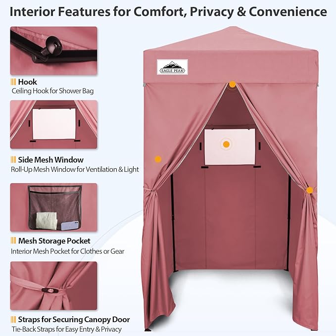 EAGLE PEAK Flex Ultra Compact 4x4 Pop-up Canopy, Sun Shelter, Changing Room, Portable Privacy