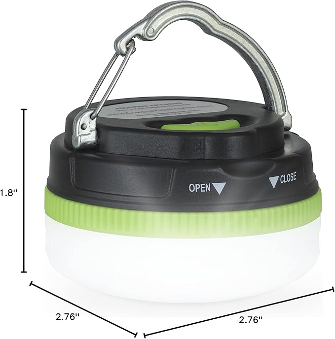 LUXPRO LP1503C Compact Hanging LED Lantern - Battery Powered Lantern - Camping Tent Light with