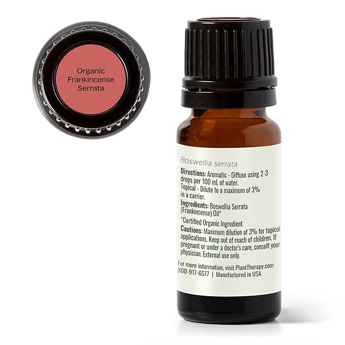 Plant Therapy Organic Frankincense Serrata Essential Oil 100% Pure, USDA Certified Organic