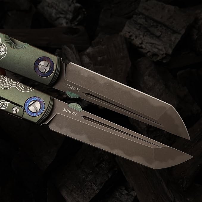 S35VN steel TC4 titanium alloy handle pocket folding knife, Japanese style can be preferred as a
