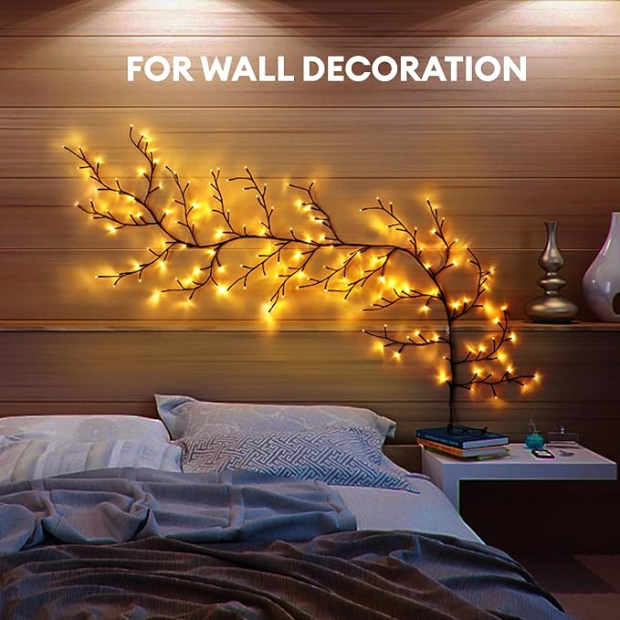 Enchanted Willow Vine Lights for Home Decor with 160LEDs, 8.2FT Wall Decoration Light with 8 Remote