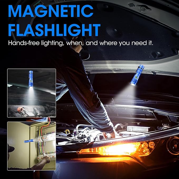 Rechargeable Flashlight High Lumens, High Lumens Super Bright Flash Light, Long-Range Zoomable LED