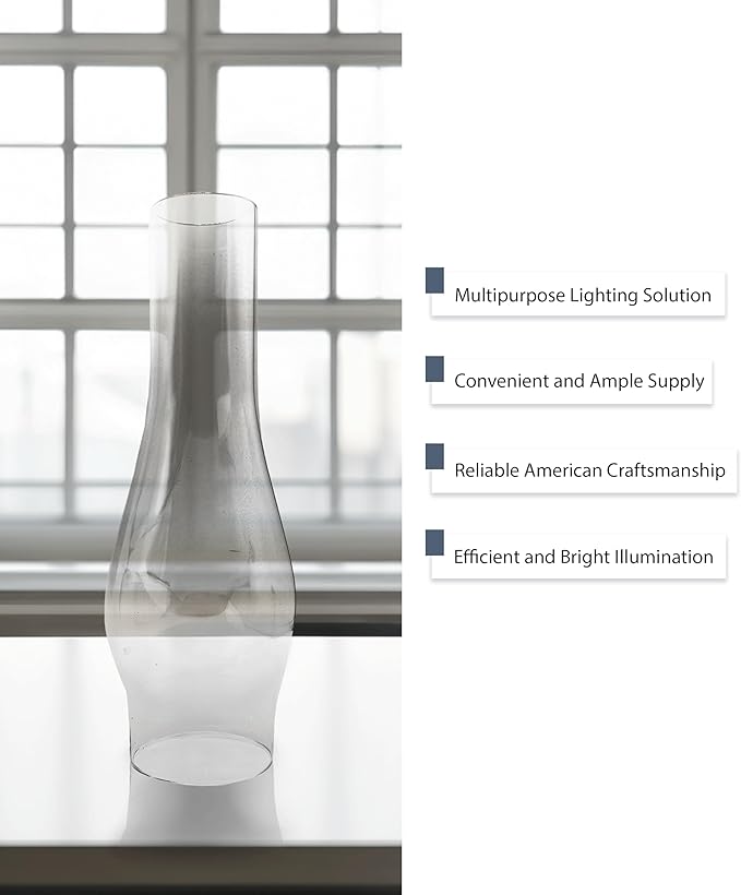 Light of Mine Oil Lamp Replacement Chimneys (2 5/8" x 10")
