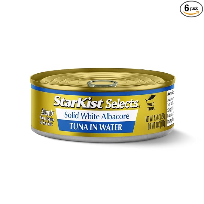StarKist Selects Solid White Albacore Tuna In Water - 4.5 oz Can (Pack of 6)