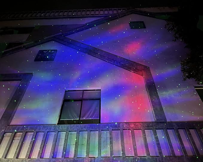 Firefly Garden Lights Star Projector Laser Christmas Lights with Colorful LED Background Light