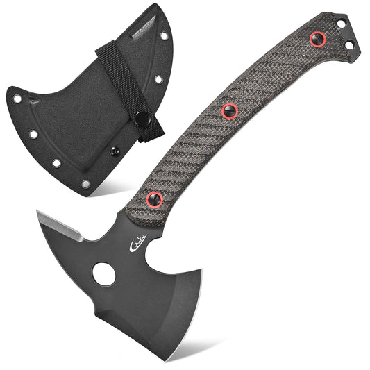 Ccanku C1342 Camping Axes,DC53 Steel Blade Micarta Handle Chopping Axe Bushcraft Camping Axes