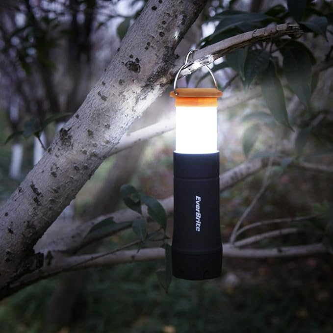 EverBrite 2-in-1 Mini Lanterns and Flashlights with 3 Modes, 2 Pack Portable Outdoor LED Zoomable