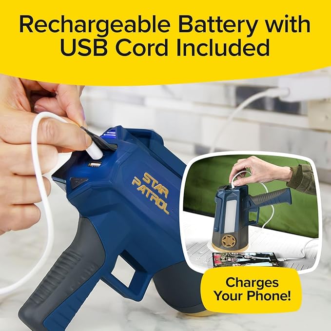 Mega-Bright Rechargeable Spotlight, AS-SEEN-ON-TV, Tactical & Emergency Flashlight, 10 Modes, Turbo