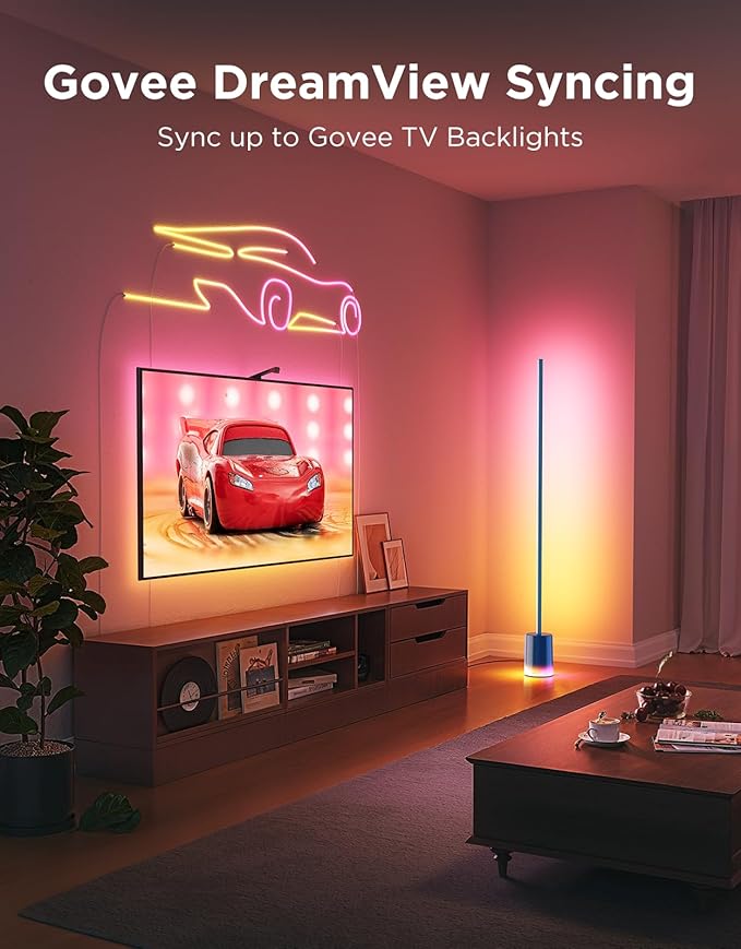 Govee Floor Lamp 2 with Matter, RGBIC, Warm Cool White LED, Alexa Compatible, 1725lm, Music Sync