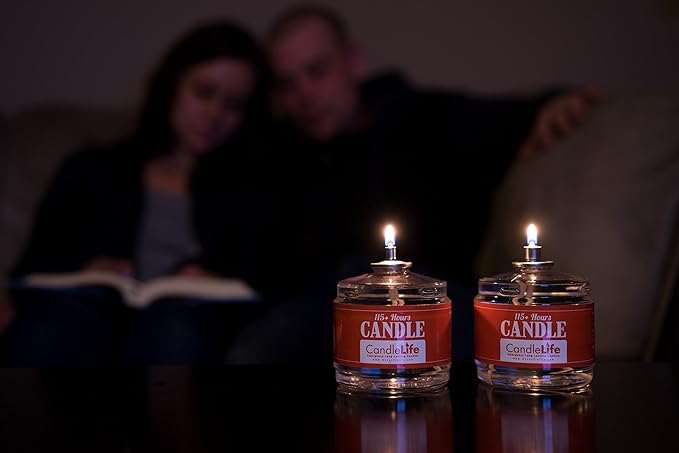 Candlelife 115-Hour Emergency Survival Candles - Long Burning, Unscented, Clean Burning Liquid