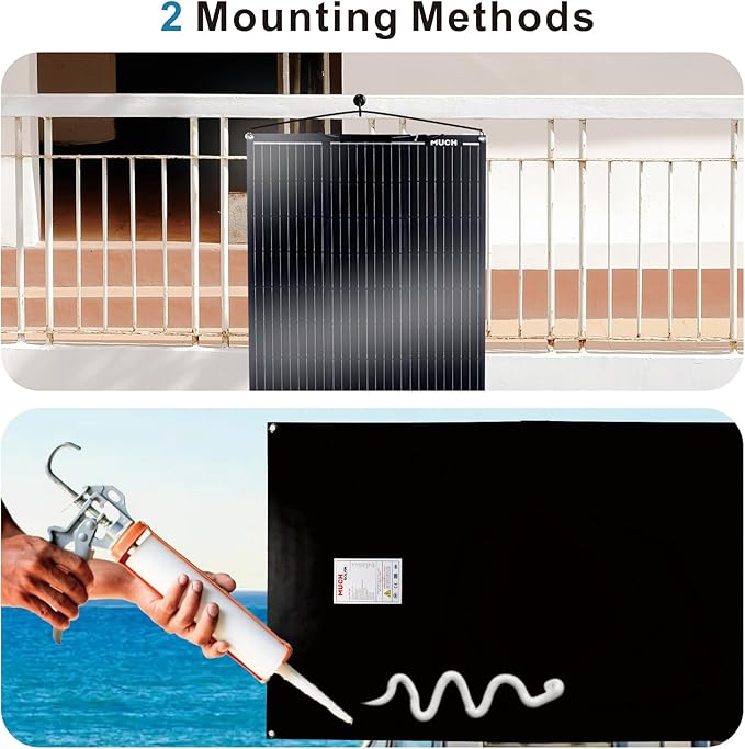 200W Flexible Solar Panel Kit Lightweight Monocrystalline Ultra-Flexible Bendable Mono Off-Grid