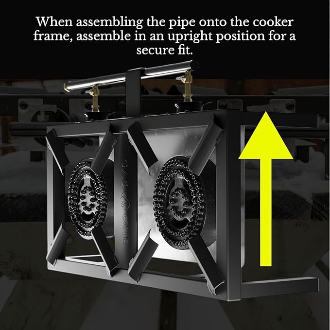 GasOne High Pressure Double Propane Burner - Outdoor Cooking with Heat Shield and Guard ??Propane