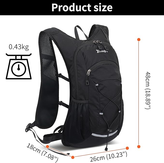 15L Small Hiking Backpack Lightweight Hydration Backpack for Men Women, Warterproof Hiking Daypack